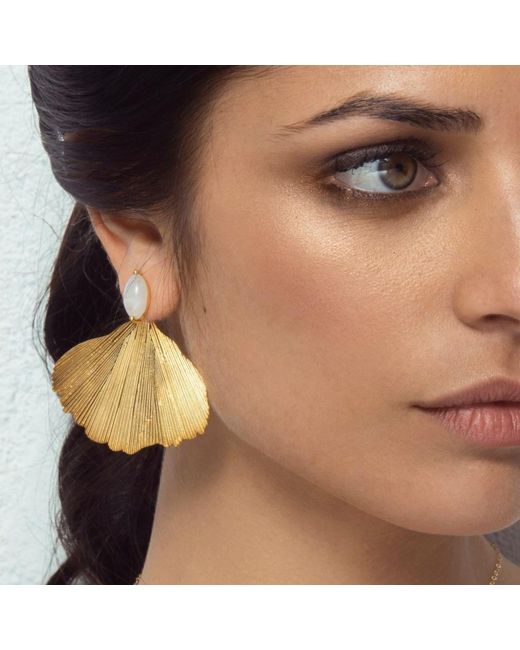 Lavani Jewels Multicolor Big Golden Grinko Earrings