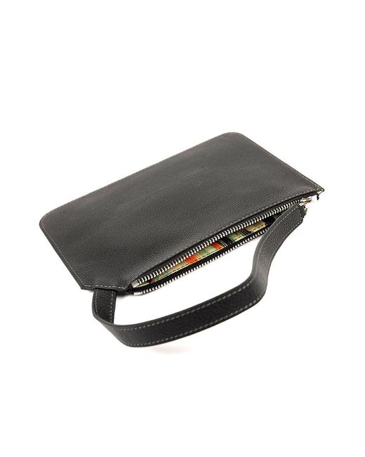 SJW BAGS LONDON Black Marissa Leather Clutch/Wristlet