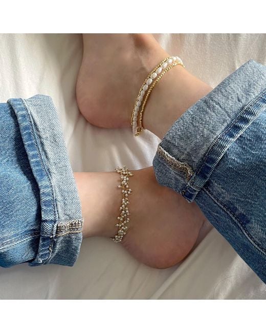 Argento Vivo Metallic The Cecilia Nugget Anklet