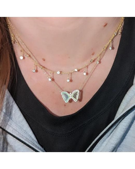 KAMARIA Metallic Rain Drop Choker Necklace With Crystals