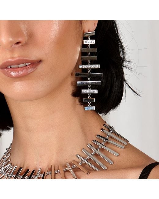 Lucy Quartermaine White Solid Sterling Wind Chime Earrings