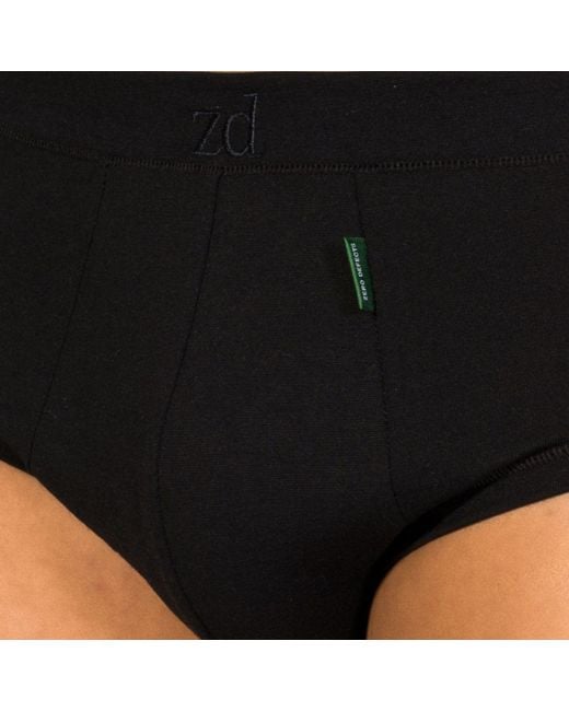 Zd - Zero Defects Black Mini Briefs Egyptian Cotton for men