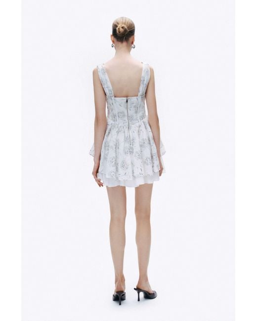 Nocturne White Corset Look Broderie Mini Dress