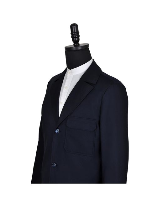 DAVID WEJ Blue Ashford Relaxed Patch Pocket Jacket for men