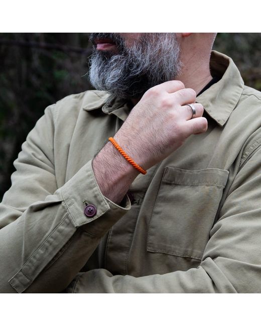 Harbour Uk Orange Chunky Bracelet – Handmade Waterproof Rope for men
