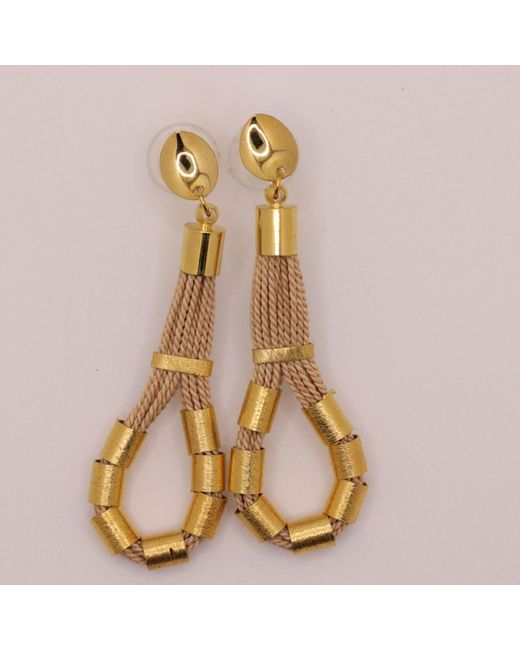 Nart Nature Making Art Metallic Neutrals The Connection Buriti Natural Fiber Earrings