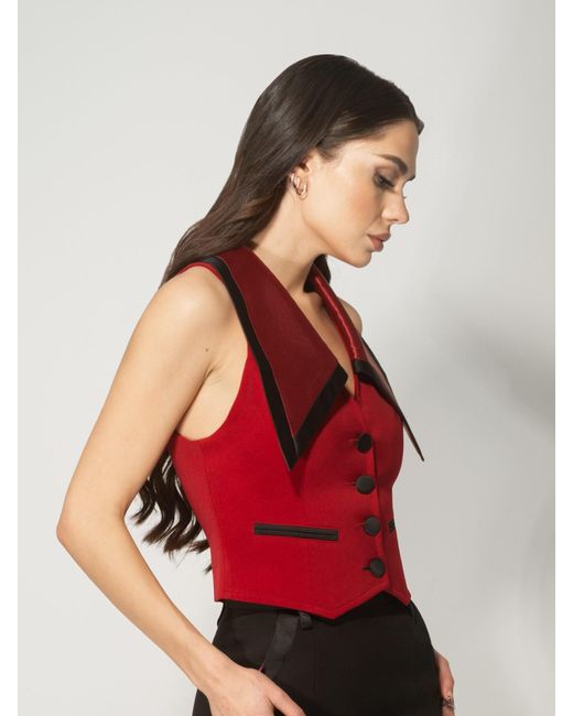 Tia Dorraine Born To Run Cropped Tailored Waistcoat, Fierce