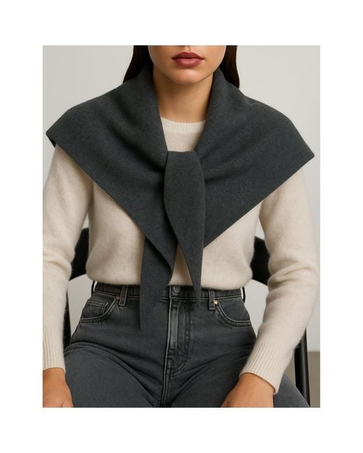 2KStyle Green Suzie Wool-Blend Triangular Knit Scarf