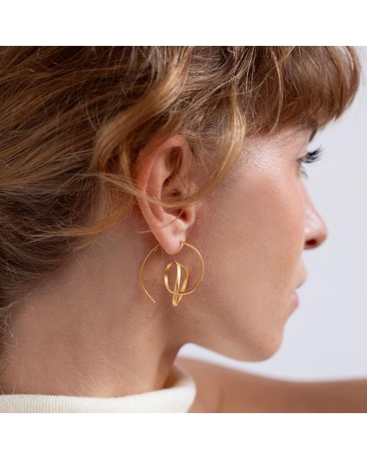 Joidart Metallic Medium Golden Earrings Embolic