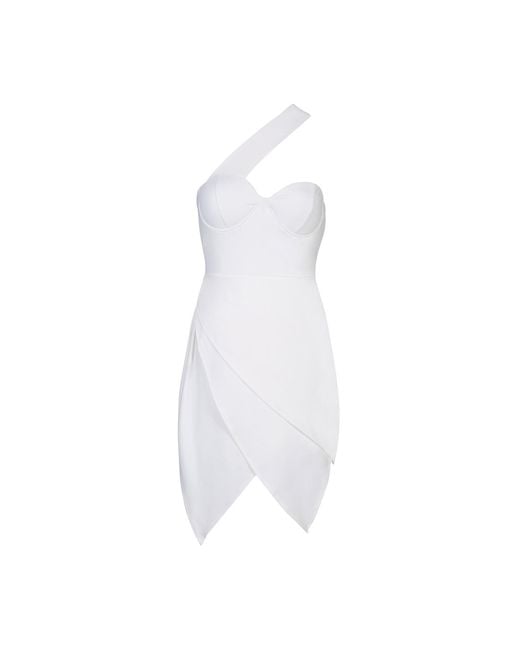 The Gt Atelier White One Shoulder Dress