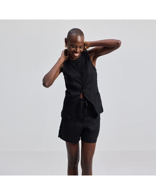 REISTOR Black Hemp Vest Jacket