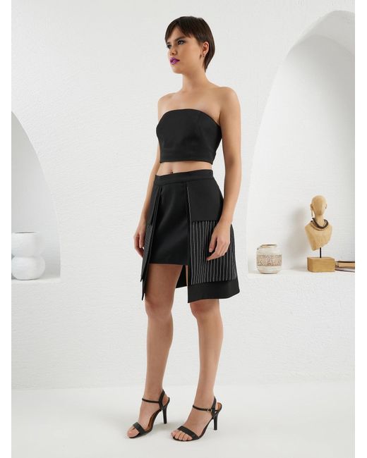 Lumina Eligma Black Dimensions Layered Skirt