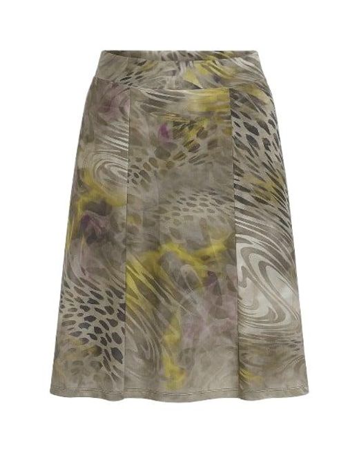 Conquista Green A-Line Skirt