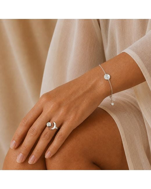 The Jewellery Store London Metallic Adjustable June Love Birthstone Ring