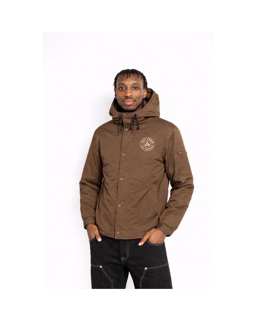 Chic Urban Brown Urban Drift Khaki Zip Hoodie for men