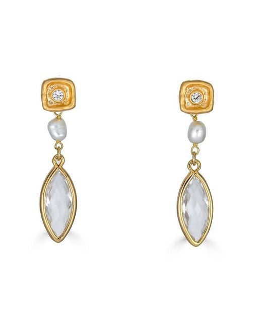 Loni Paul Jewelry Metallic Marquise Drop Earring