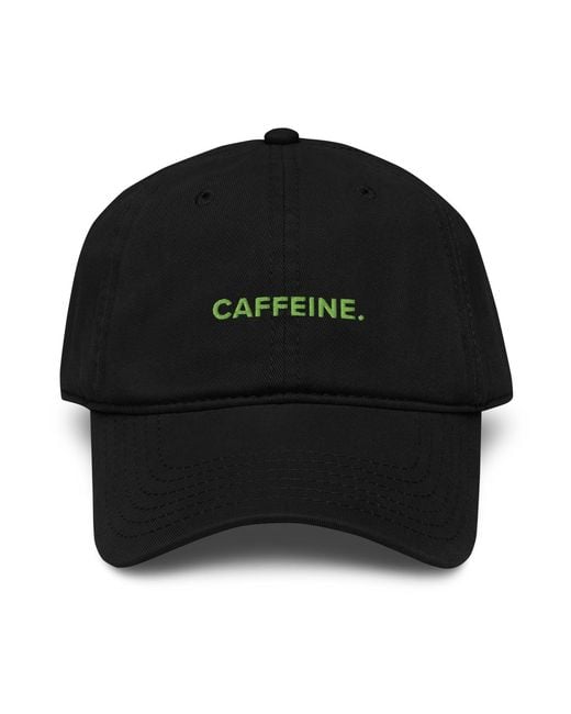 Anchor and Crew Black Gustatory Caffeine. Cotton Embroidered Cap