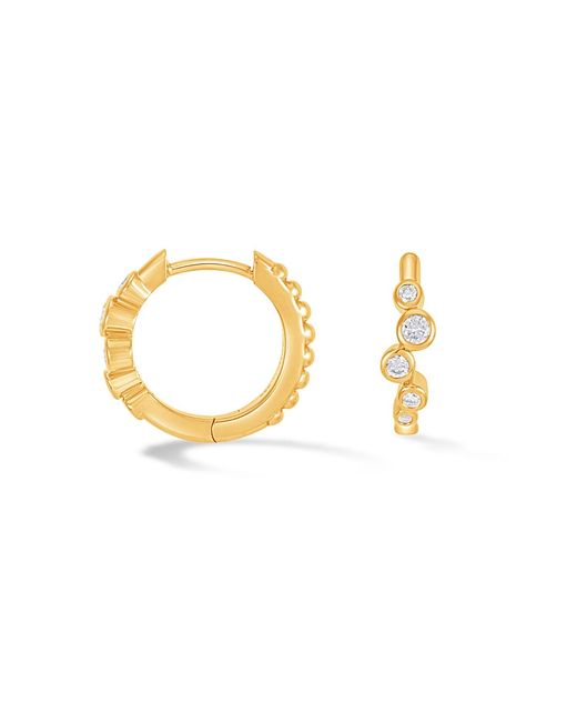 Dower & Hall Metallic Solid Diamond Cascade Huggie Hoops
