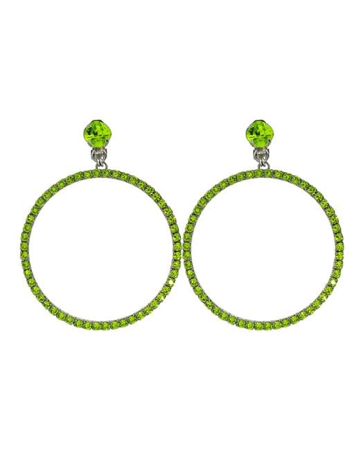 Vicki Sarge Green The Large Hoop Earrings
