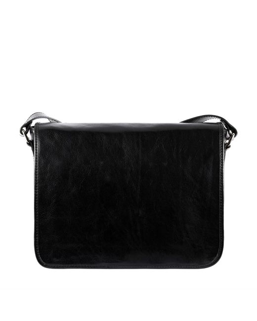 Time Resistance Black Leather Messenger Bag – The Stranger for men