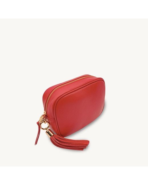 Apatchy London Red The Tassel Scarlet Leather Crossbody Bag