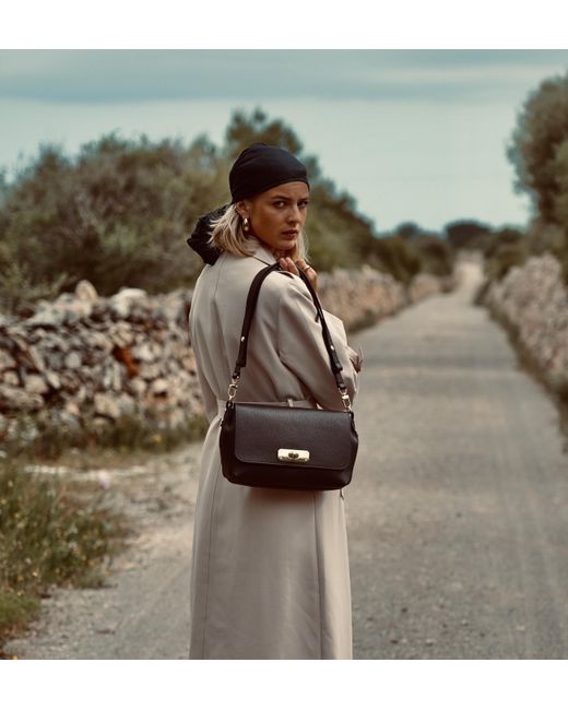 Apatchy London Black The Maisie Maxi Chocolate Leather Bag