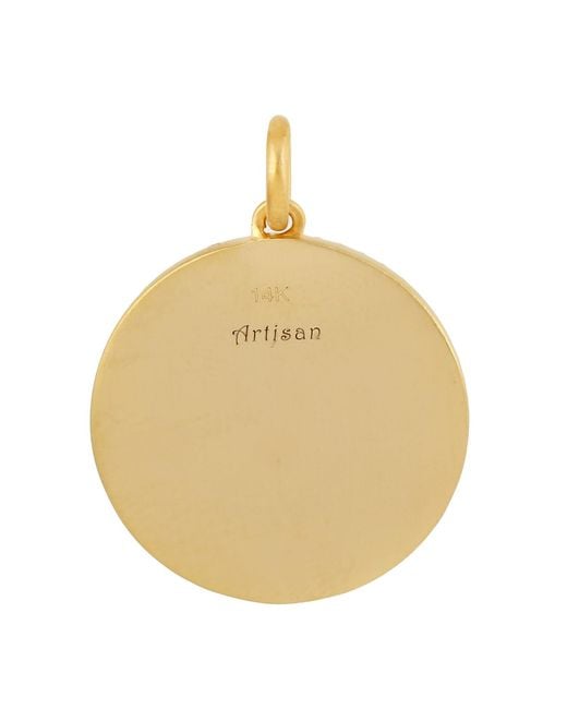 Artisan Metallic Enamel & Diamond Sunburst Pendant