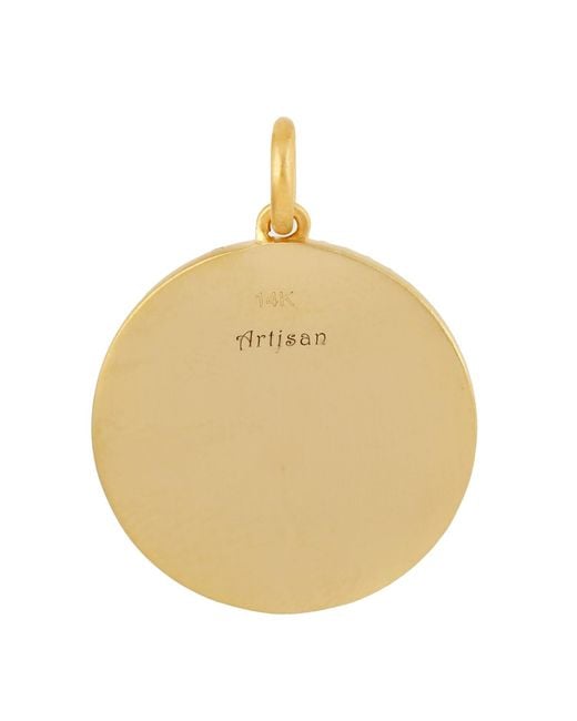 Artisan Metallic Enamel & Diamond Sunburst Pendant