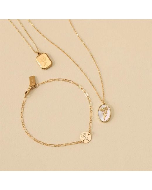 SET & STONES Metallic Lily Birth Flower Bracelet