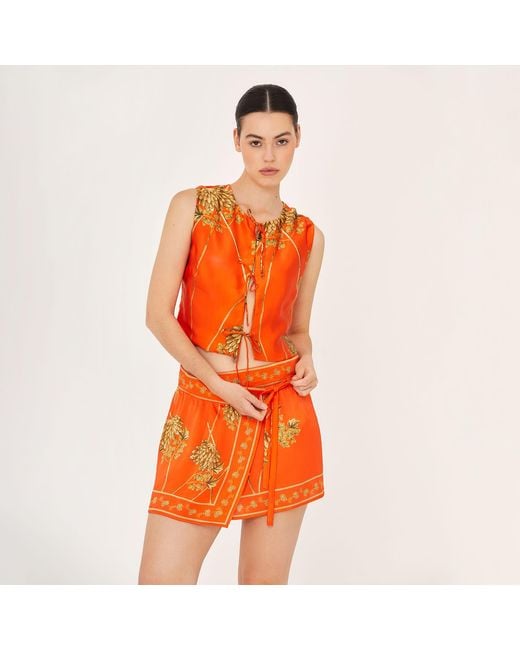 Aguaclara Orange Riad Mini Skirt
