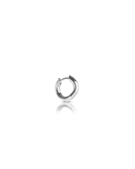 Kasun Metallic Smile Hoop Earrings – March – Aquamarine –
