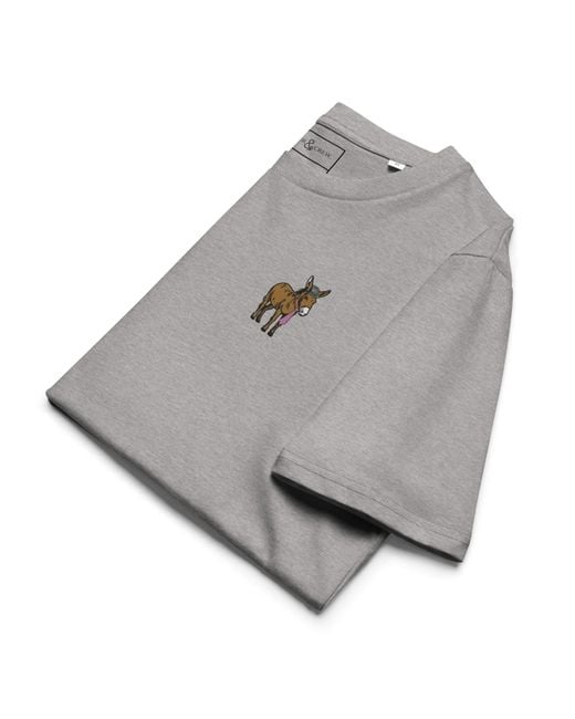 Anchor and Crew Gray Heather Smart Ass Actual Life Organic Cotton Embroidered T-Shirt for men