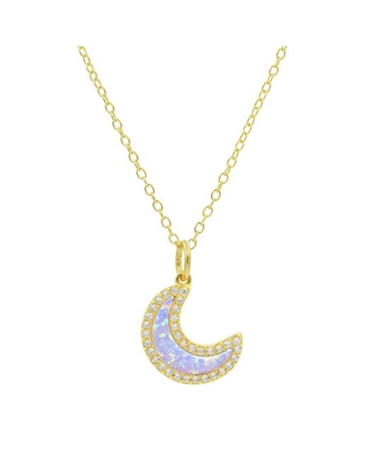 KAMARIA Blue Opal Moon Necklace