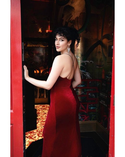 Pretty Eccentric Red Siren Maxi Dress
