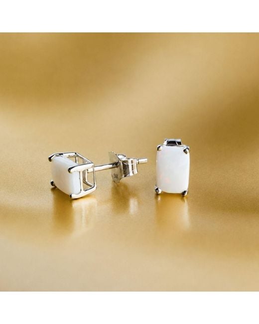 Belinda Jewelz White Opal Stud Earrings