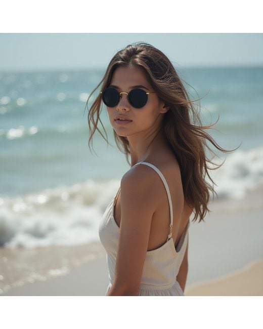 Cossimo Black Coco Round Sunglasses