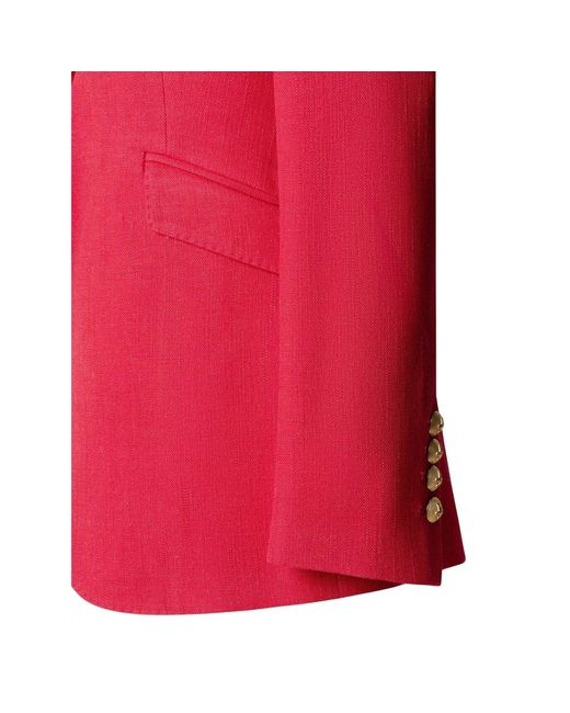 The Extreme Collection Pink Fuchsia Tailored Linen Blazer