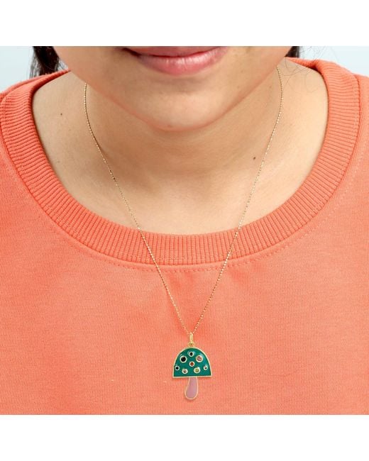 Artisan Blue Multi Sapphire Mushroom Pendant