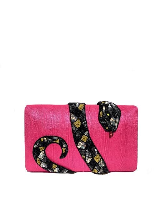 Simitri Pink Kaa Clutch