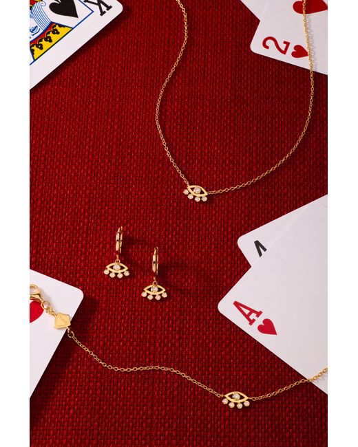 Vanhi Metallic Defender Evil Eye Necklace