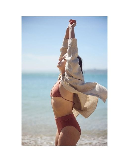 Solpardus Red Thea Terracotta Bamboo Bikini Bottoms