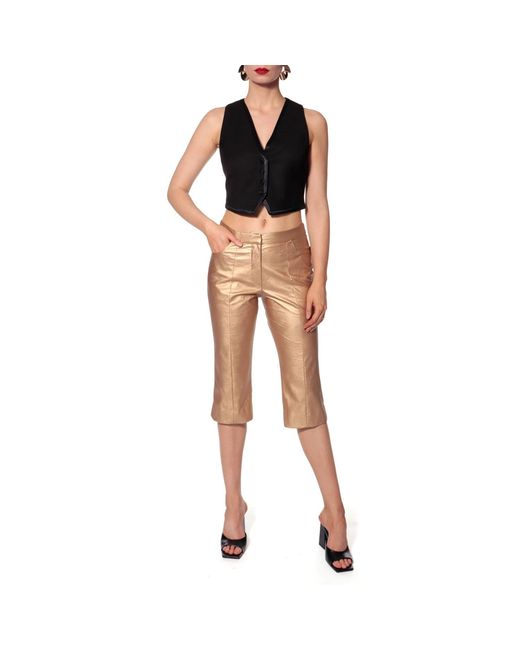 AGGI by HALEWSKI Natural Capri Dakota Knee Length Pants