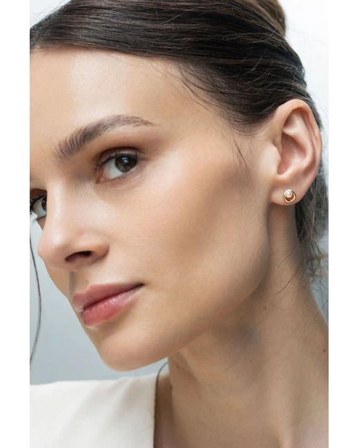 Lisa&Co. Metallic Earrings Circle Of Life Pearl