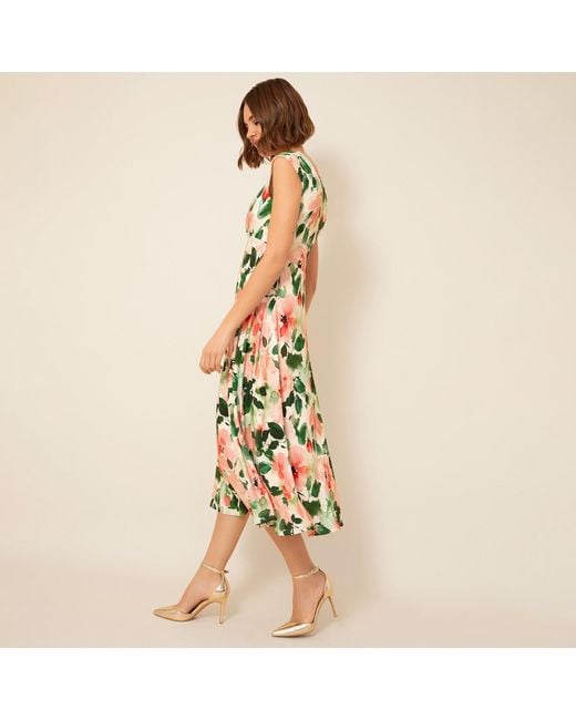 Alie Street London Green Luna Midi Dress Peony