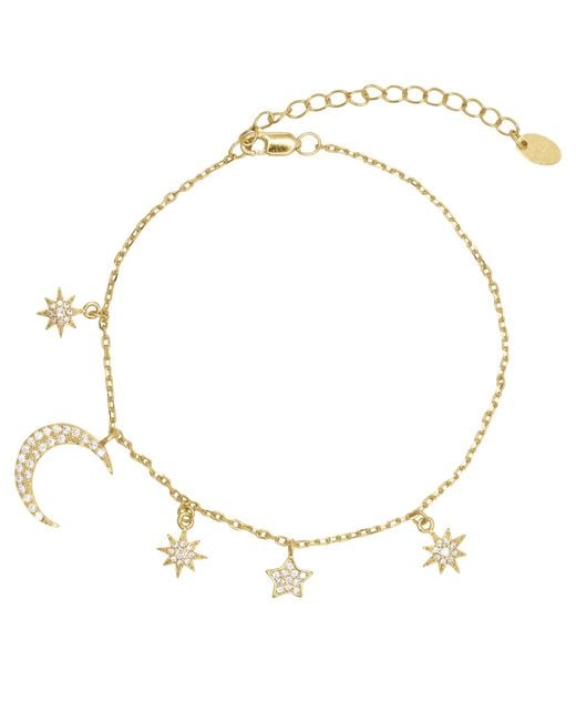 Luna Charles Metallic Vega Moon & Star Charm Bracelet