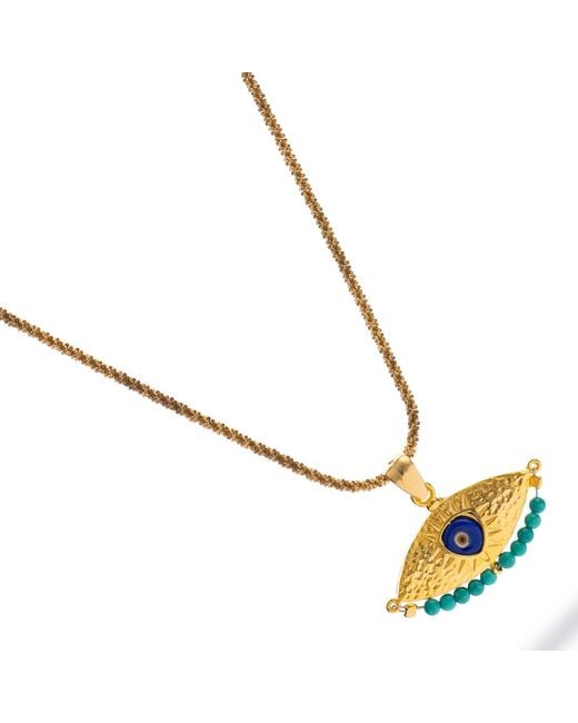 Ebru Jewelry Metallic Spiritual Aura Evil Eye Necklace