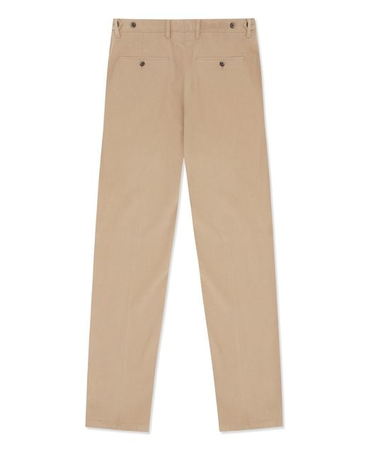Gresham Blake Natural Neutrals Cotton Stretch Chino for men