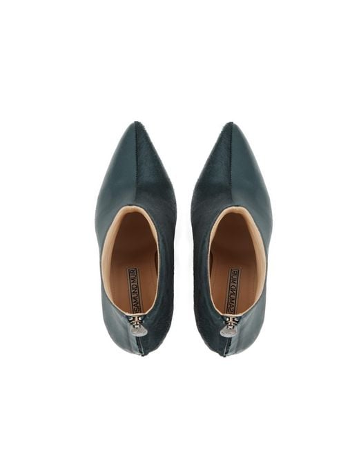 Rosamund Muir London Green Paulina Duo Texture Dark Boots