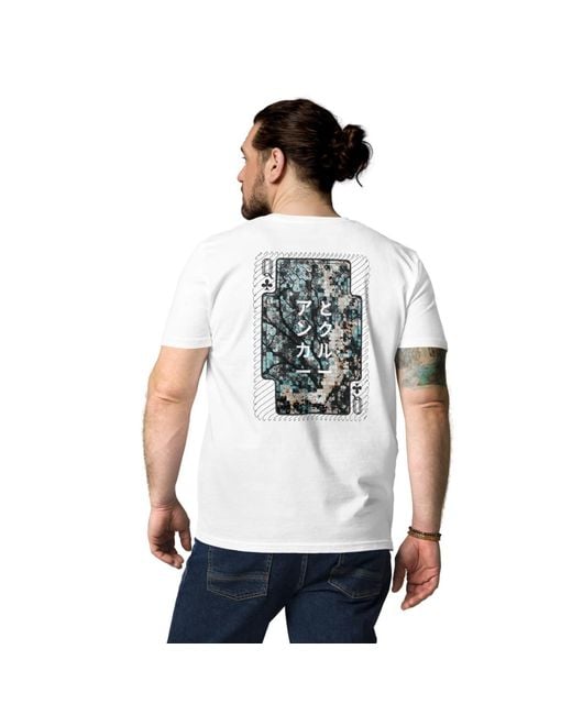 Anchor and Crew White Three Japan Gurafiku Organic Cotton T-Shirt for men