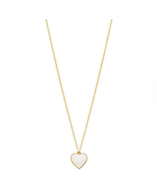 Rejected Hearts Club Metallic Single Hearted Girl Filled 18" Necklace With Magnetic Clasp
